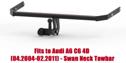 Swan Neck Tow Bar For Audi A6 C6 4D (also Quattro) (2004-2011) A-088