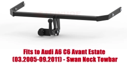 Swan Neck Tow Bar For Audi A6 C6 Avant Estate (also Quattro) (2005-2011) A-088