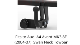 Swan Neck Tow Bar For Audi A4 Avant MK3 8E (incl. Quattro) (2004-2008) A-076