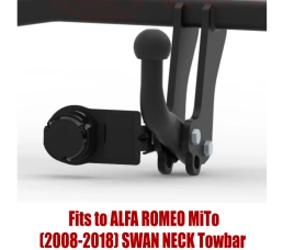 Swan Neck Tow Bar For ALFA ROMEO MITO (2008-2018) F-128