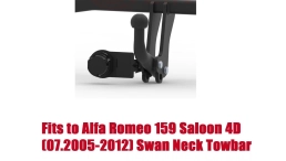 Swan Neck Tow Bar For Alfa Romeo 159 Saloon 4D (2005-2012) A-037