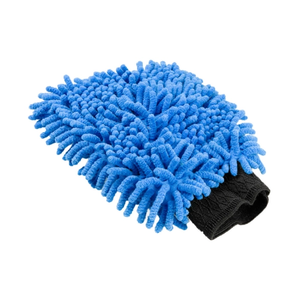 Chenille Microfibre wash mitt with mesh