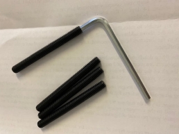 Set of 4 hexagon socket head bolts black