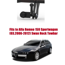 Swan Neck Tow Bar For Alfa Romeo 159 Sportwagon (2006-2012) A-037