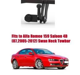 Swan Neck Tow Bar For Alfa Romeo 159 Saloon 4D (2005-2012) A-037