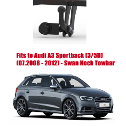 Swan Neck Tow Bar For Audi A3 Sportback 3D/5D 2008-2013) A-066