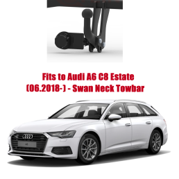 Swan Neck Tow Bar For Audi A6 (C8, 4A5) Estate (incl. Quattro) (incl. 4WD) (incl. version with smart opener) (incl. S-Line) (incl. MHEV) (2018-) A-113
