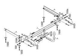 Swan Neck Tow Bar For Audi A8/S8 Saloon D3 (2002-2010) A-057