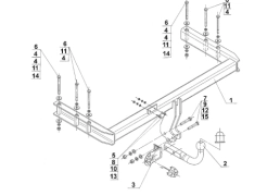 Swan Neck Tow Bar For Audi Q5 (8R) (incl. AdBlue) (incl. panoramic roof) (2008-2016) A-094