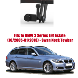 Swan Neck Tow Bar For BMW 3 Series E91 Estate (2005-2013) B-045