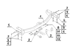Swan Neck Tow Bar For Hyundai Tucson LM USA (2010-2015) H-247
