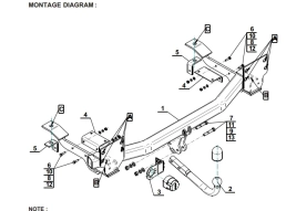 Swan Neck Tow Bar For LAND ROVER Range Rover (L322) (Vogue) (2002-2012) L-110